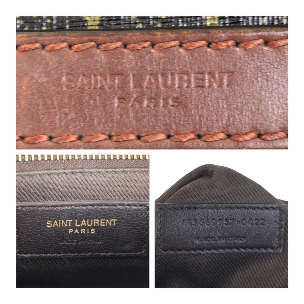 Yves Saint Laurent SAINT LAURENT PARIS Le Monogram YSL Brown Leather Shoulder... - Picture 4 of 10